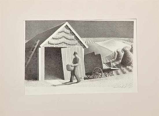 Appraisal: Grant Wood Iowa - SEED TIME AND HARVEST lithograph unframed