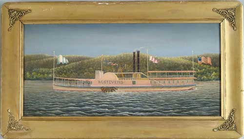 Appraisal: ATTRIBUTED TO ALBERT NEMETHY American - PORTRAIT OF THE SIDEWHEELER