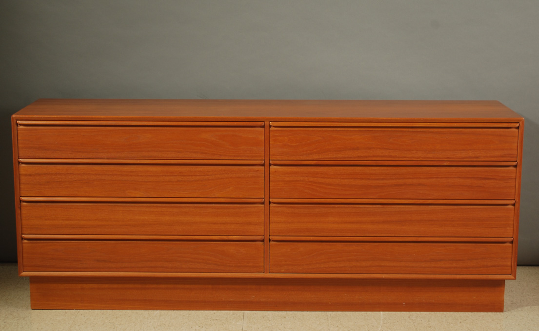 Appraisal: MID-CENTURY MODERN TEAKWOOD DRESSER Westnofa Furniture Co Norway having eight