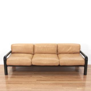 Appraisal: Gae Aulenti for knoll leather sofa Gae Aulenti for knoll