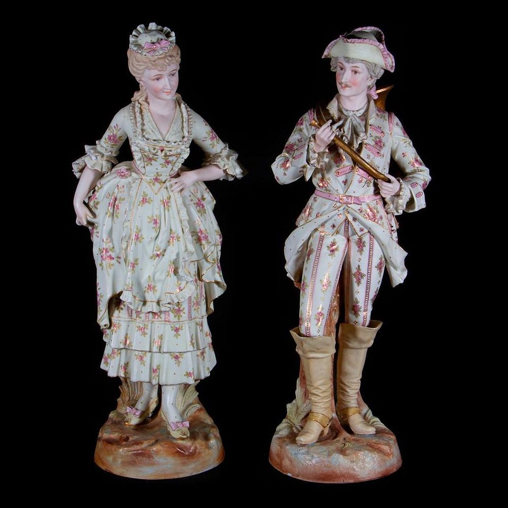 Appraisal: A pair of bisque figures A pair of Continental bisque