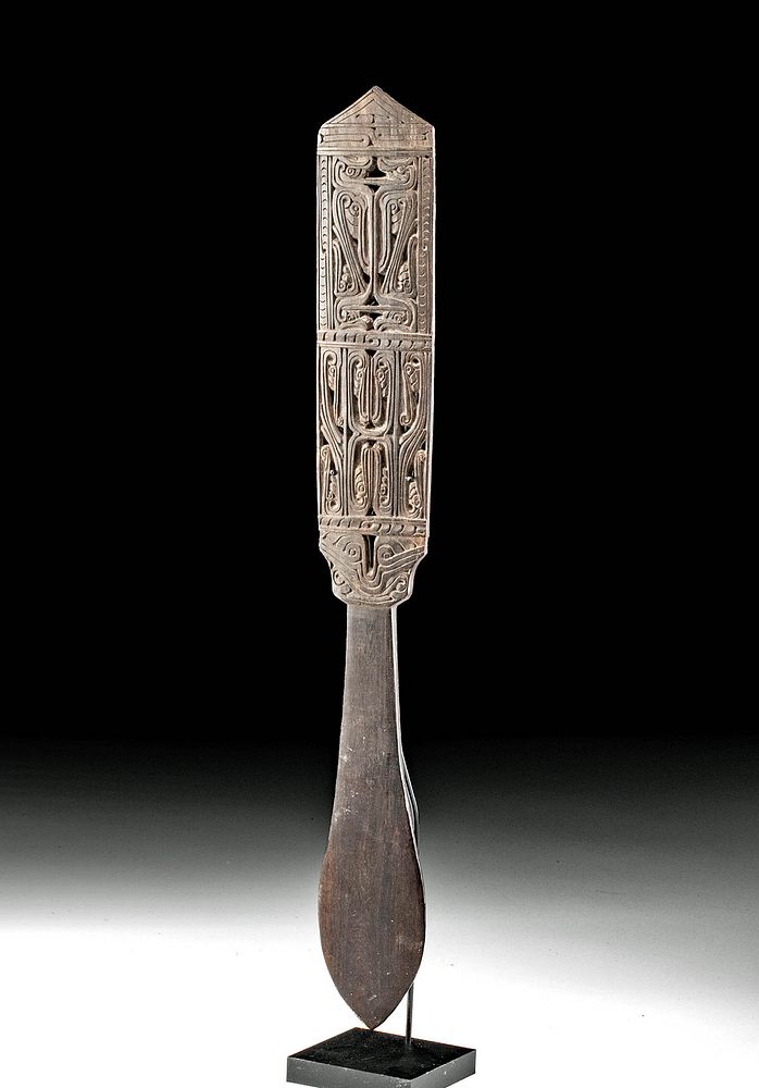 Appraisal: th C Trobriand Islands Massim Wood Lime Spatula Oceania Papua