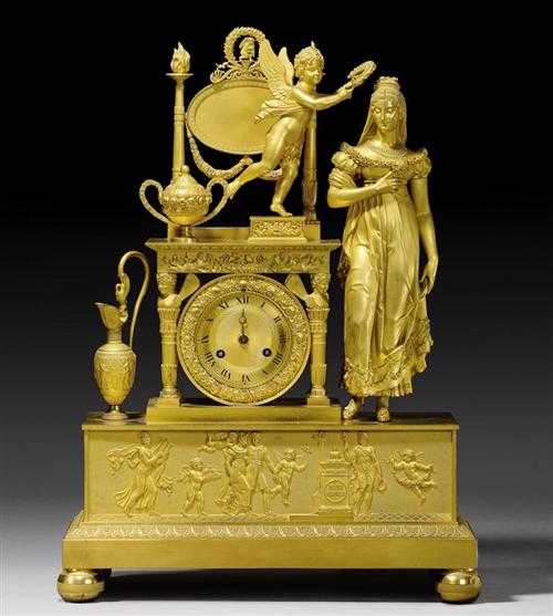 Appraisal: MANTEL CLOCK LE MARIAGE DE CAROLINE BONAPARTE ET DE JOACHIM