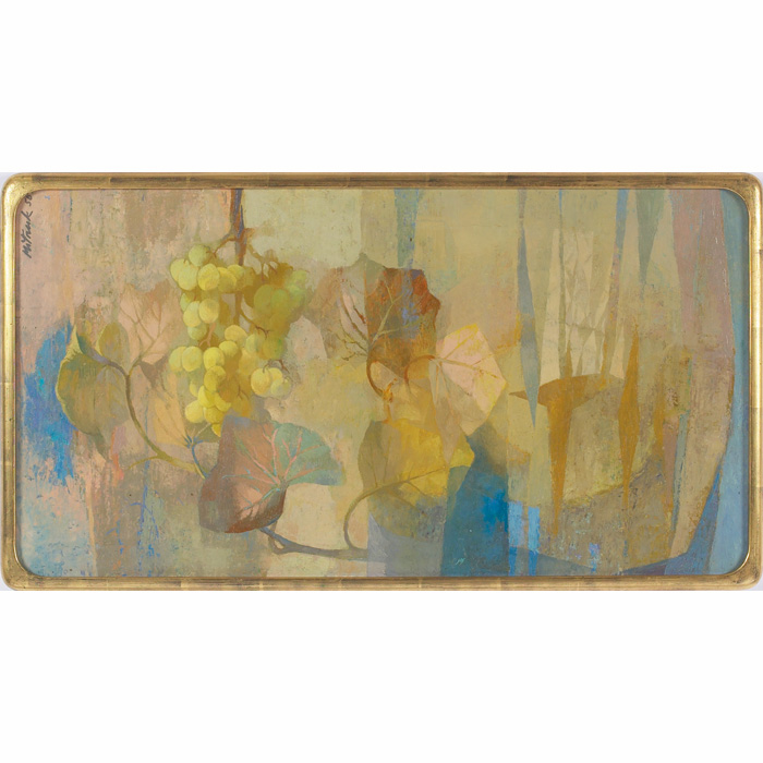 Appraisal: Stanley Mitruk American th century Abstract Still Life oil on