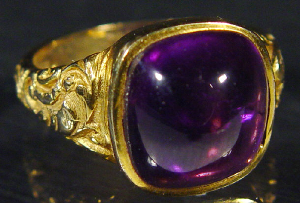 Appraisal: ct gold purple hardstone ring