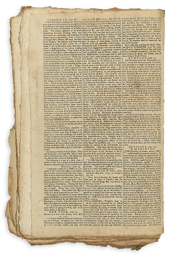 Appraisal: AMERICAN REVOLUTION Bound volume of the Connecticut Journal featuring the