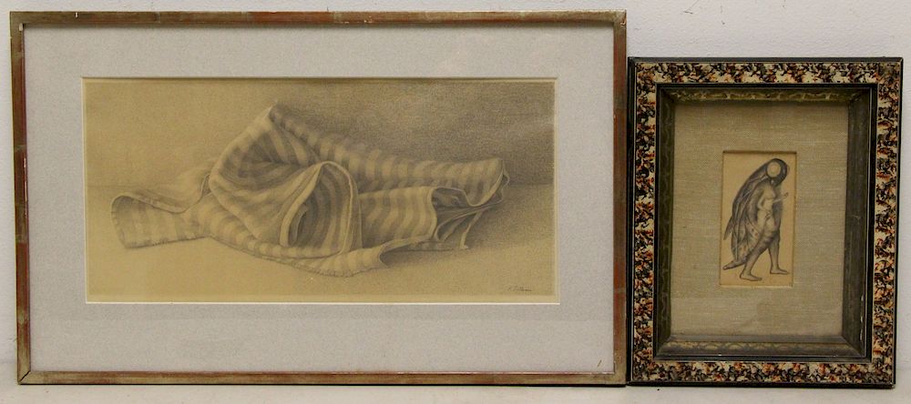 Appraisal: CHARLES PATTERSON AMERICAN b Pair of Pencil Drawings To include