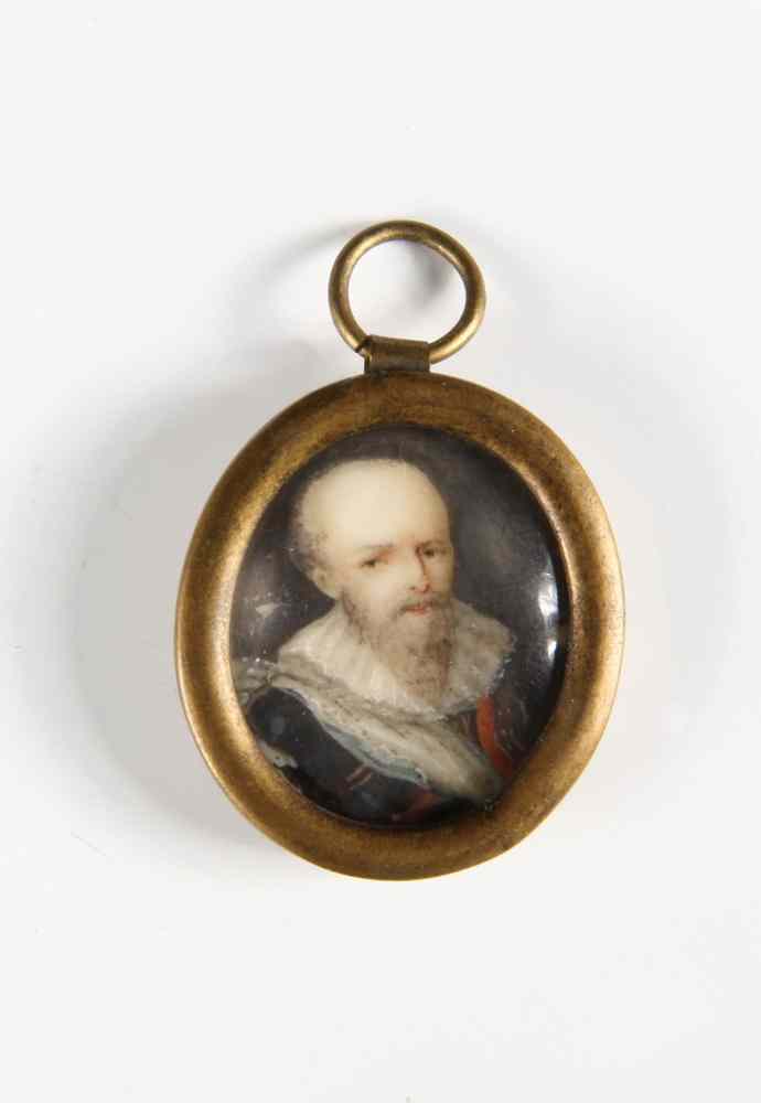 Appraisal: PORTRAIT MINIATURE OF A NOBLEMAN- circa th century Northern European