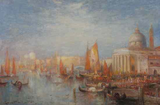 Appraisal: LUCIEN WHITING POWELL American - VIEW OF VENICE signed and