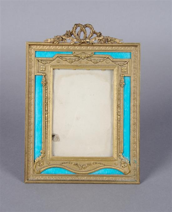 Appraisal: A French Ormolu and Enameled Frame Height x width inches