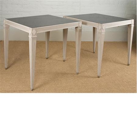 Appraisal: Pair of Italian Neoclassical Style Painted Low Tables Estimate -