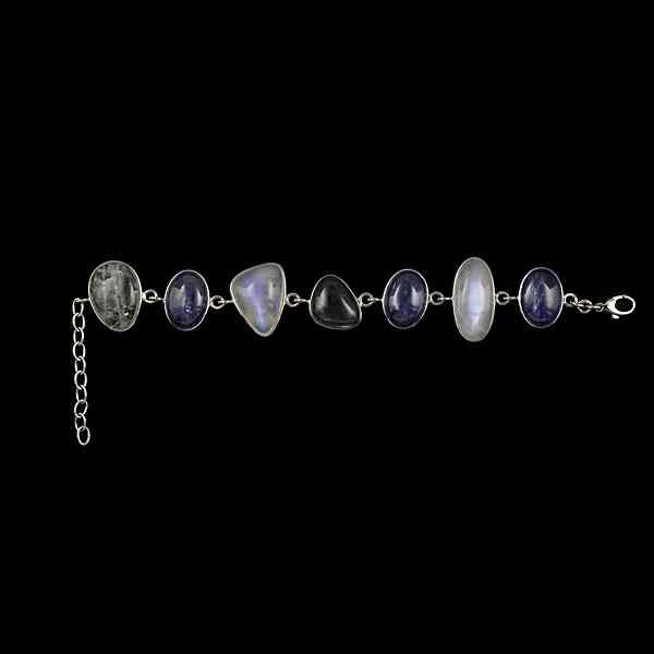 Appraisal: Ippolita Sterling Silver Chatoyant Gem Bracelet Ippolita sterling silver and