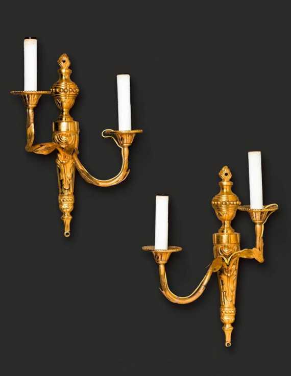 Appraisal: SET OF APPLIQUES late Louis XVI Paris th century Matte