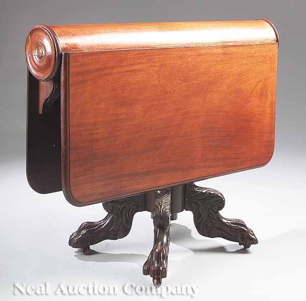 Appraisal: An American Late Classical Mahogany Sunderland Table mid- th c