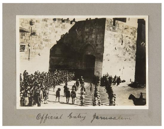 Appraisal: BATTLE OF JERUSALEM Album of photographs depicting scenes from the