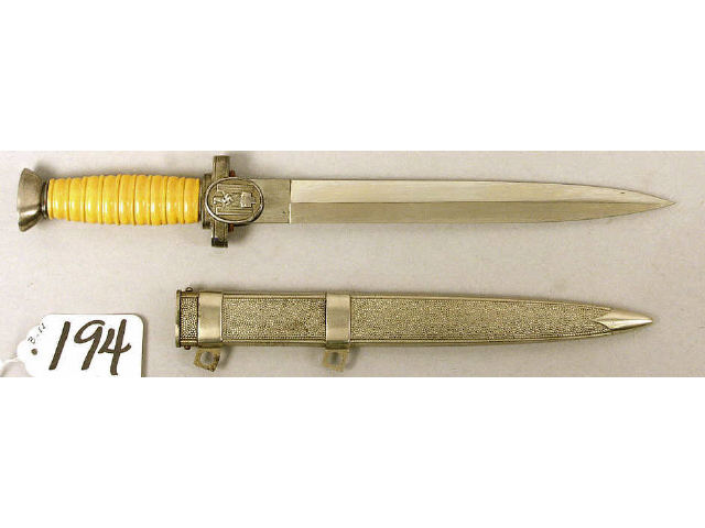 Appraisal: Nazi Red Cross social worker's dress dagger with scabbard near