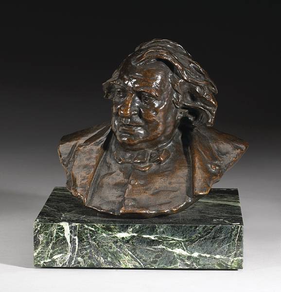 Appraisal: After Leopold Bernhard Bernstamm Bust of Ernest Renan inscribed 'A