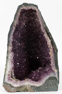 Appraisal: AMETHYST GEODE SPECIMEN AMETHYST GEODE SPECIMEN Sliced Geode specimen exposing