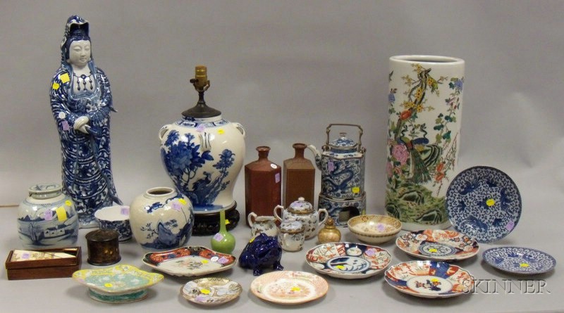 Appraisal: Group of Asian Assorted Decorative and Ceramic Items a hardwood