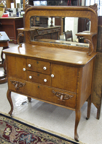 Appraisal: LATE VICTORIAN OAK PETITE BUFFET American c - having an