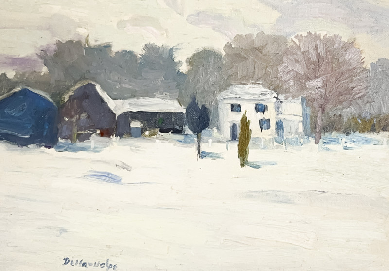 Appraisal: Ralph Della-VolpeAmerican - Winter Farmoil on canvas board x inches