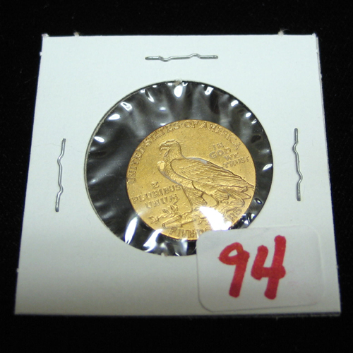 Appraisal: U S FIVE DOLLAR GOLD PIECE Indian head type -P