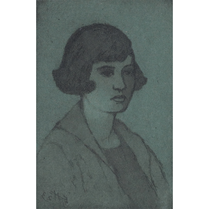 Appraisal: E T Hurley etching ''Portrait of Louise Abel'' printed on