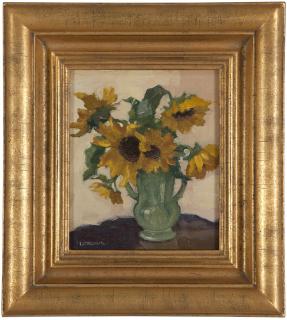 Appraisal: George Spangenberg ''Sunflowers'' signed lower left G Spangenberg signed again