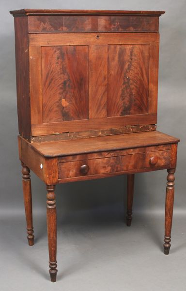 Appraisal: th Century Sheraton mahogany innkeeper's desk EST