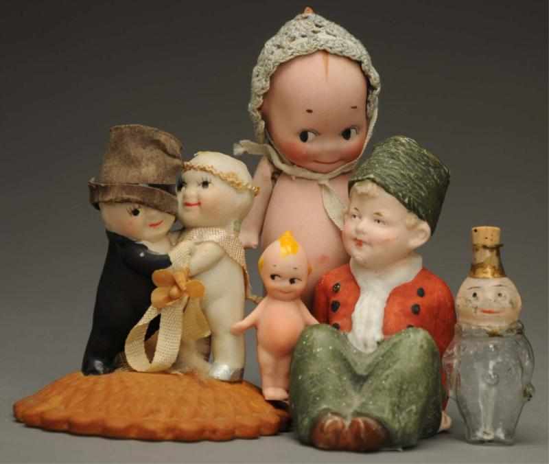 Appraisal: Lot of Kewpies and Others Rose O Neill German all-bisque