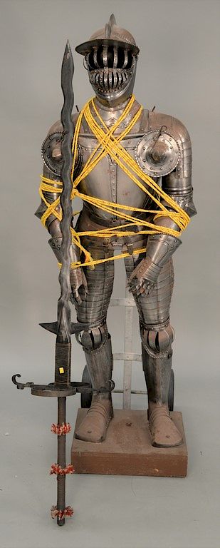 Appraisal: Two piece lot to include a suit of armor th