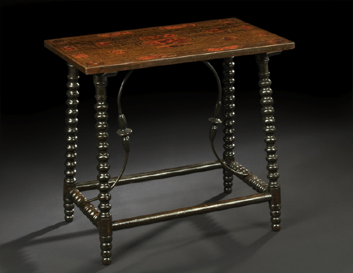 Appraisal: Spanish Oak and Rosewood Center Table fourth quarter th century