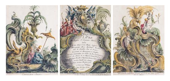 Appraisal: Sale Lot A Set of Three French Handcolored Engravings matted