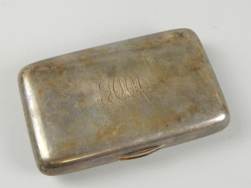 Appraisal: An Edward VII silver cigar case by Sampson Mordan Co