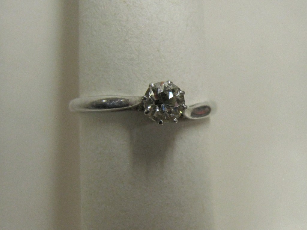 Appraisal: Platinum point brilliant cut diamond solitaire ring