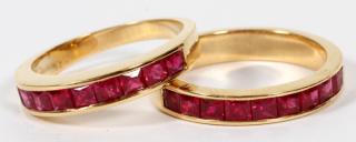 Appraisal: CT RUBY AND KT GOLD RINGS PIECES CT RUBY AND