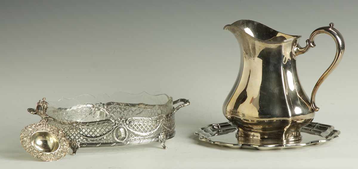 Appraisal: Sterling Water Pitcher Tray Whiting sterling water pitcher monogrammed ozt