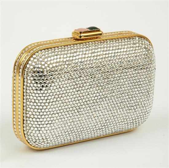 Appraisal: A rhinestone Minaudieres bag by Judith Leiber The oblong clutch