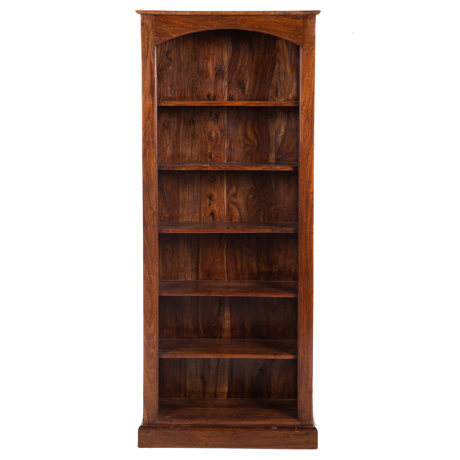 Appraisal: RUSTIC WOOD METAL BOOKCASE th century molded cornice with arched