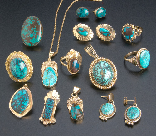 Appraisal: NATIVE AMERICAN Sixteen pieces of jewelry by various makers including