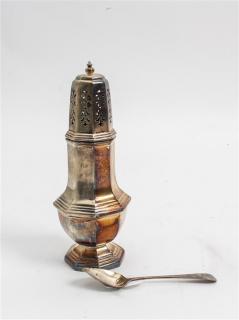 Appraisal: An English Silver Caster William Bush and Sons SHEFFIELD of