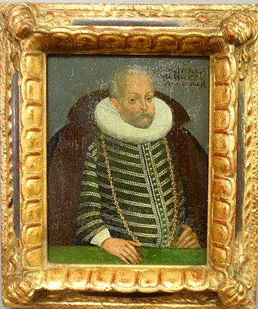 Appraisal: - Continental oil on board portrait of a nobleman Site-