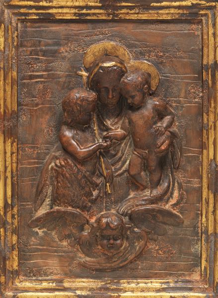 Appraisal: RENATO GIUSEPPE BERTELLI ITALIAN - x x Terracotta wall plaque