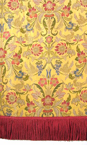 Appraisal: An embroidered wall hanging in the manner of William Morris