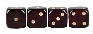 Appraisal: Lot Of Black Ivory Dice Circa late s Excellent Each