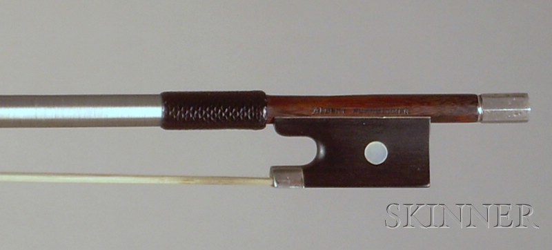 Appraisal: Silver Mounted Violin Bow Albert Nurnberger Workshop the octagonal stick