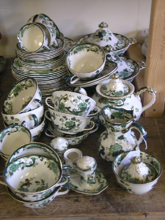 Appraisal: A Mason's earthenware breakfast service 'Chartreuse' seventy-two pieces including pair