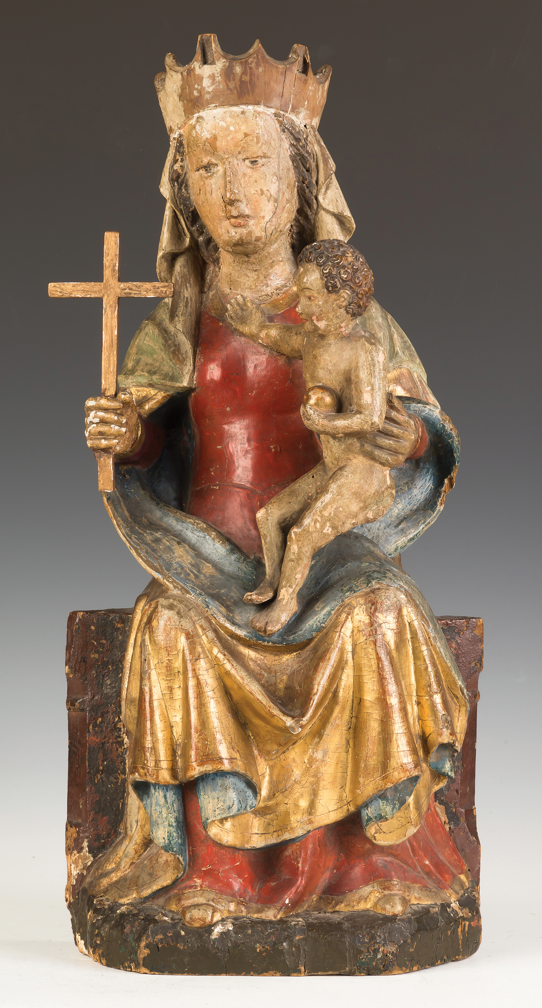 Appraisal: Early Italian Carved and Painted Madonna and Child