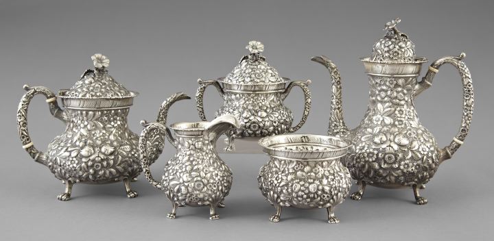 Appraisal: Fine Five-Piece Baltimore-Stieff Sterling Silver Coffee and Tea Service in