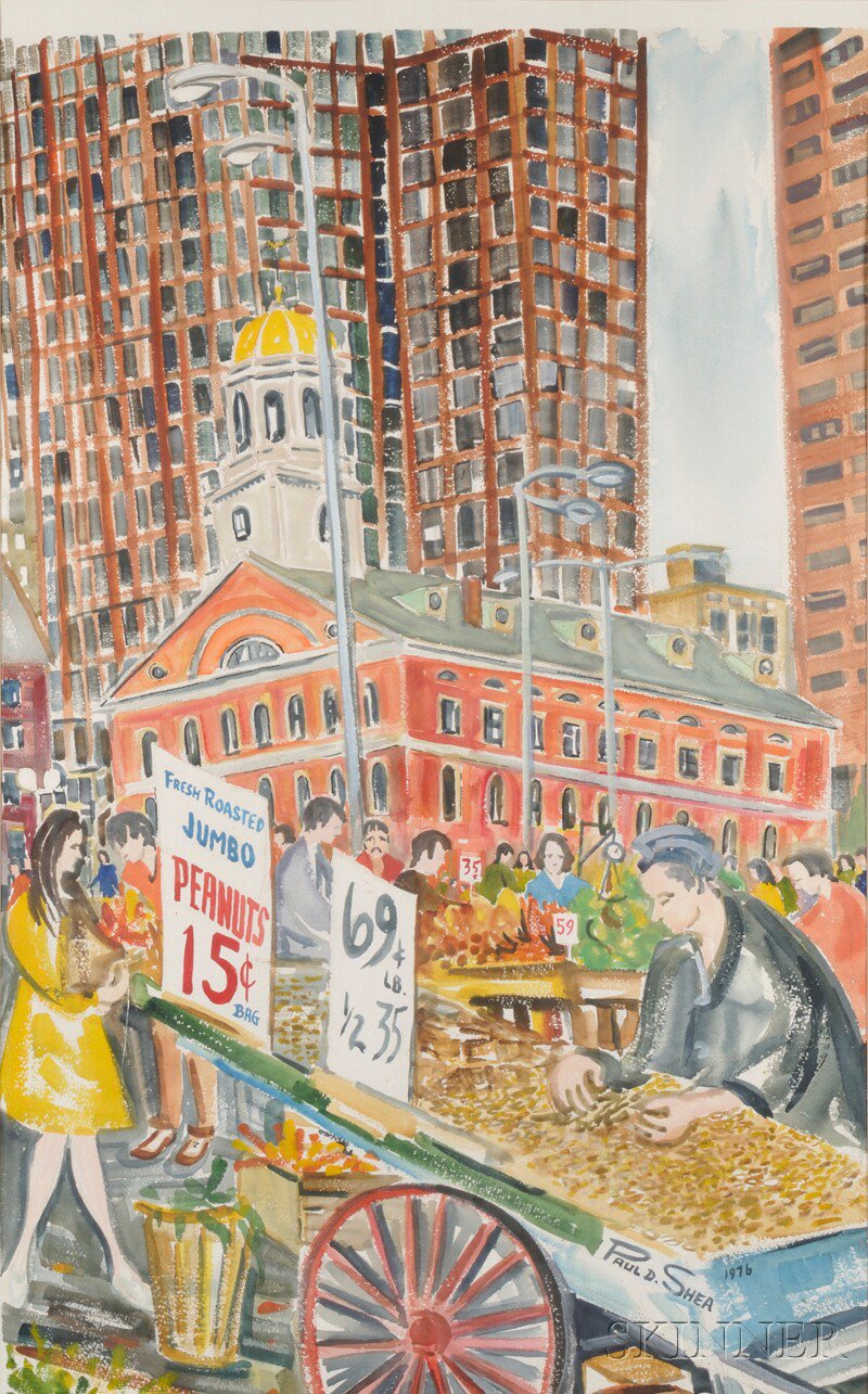 Appraisal: Paul D Shea American - Peanut Seller at Faneuil Hall